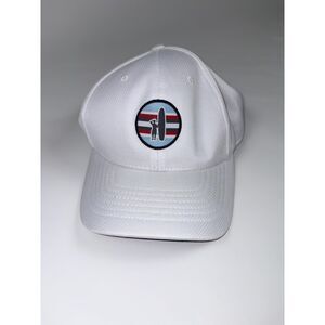 johnnie-O White Performance Hat Surfer Logo Adjustable Cap